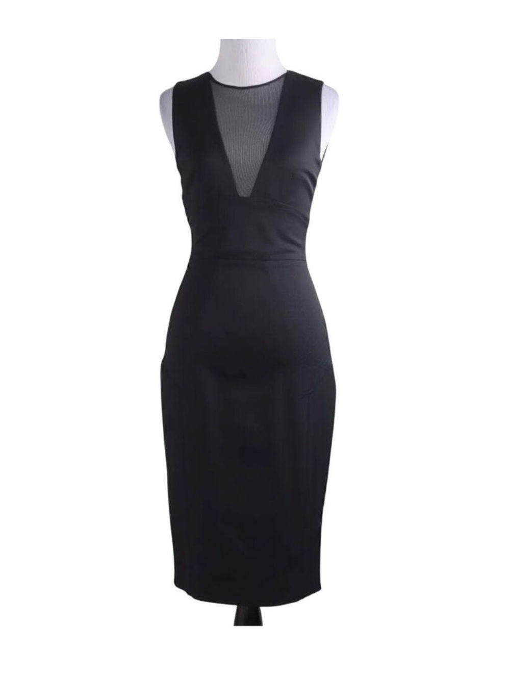 Reiss Brightwell Dress Black Midi Dress Size 0